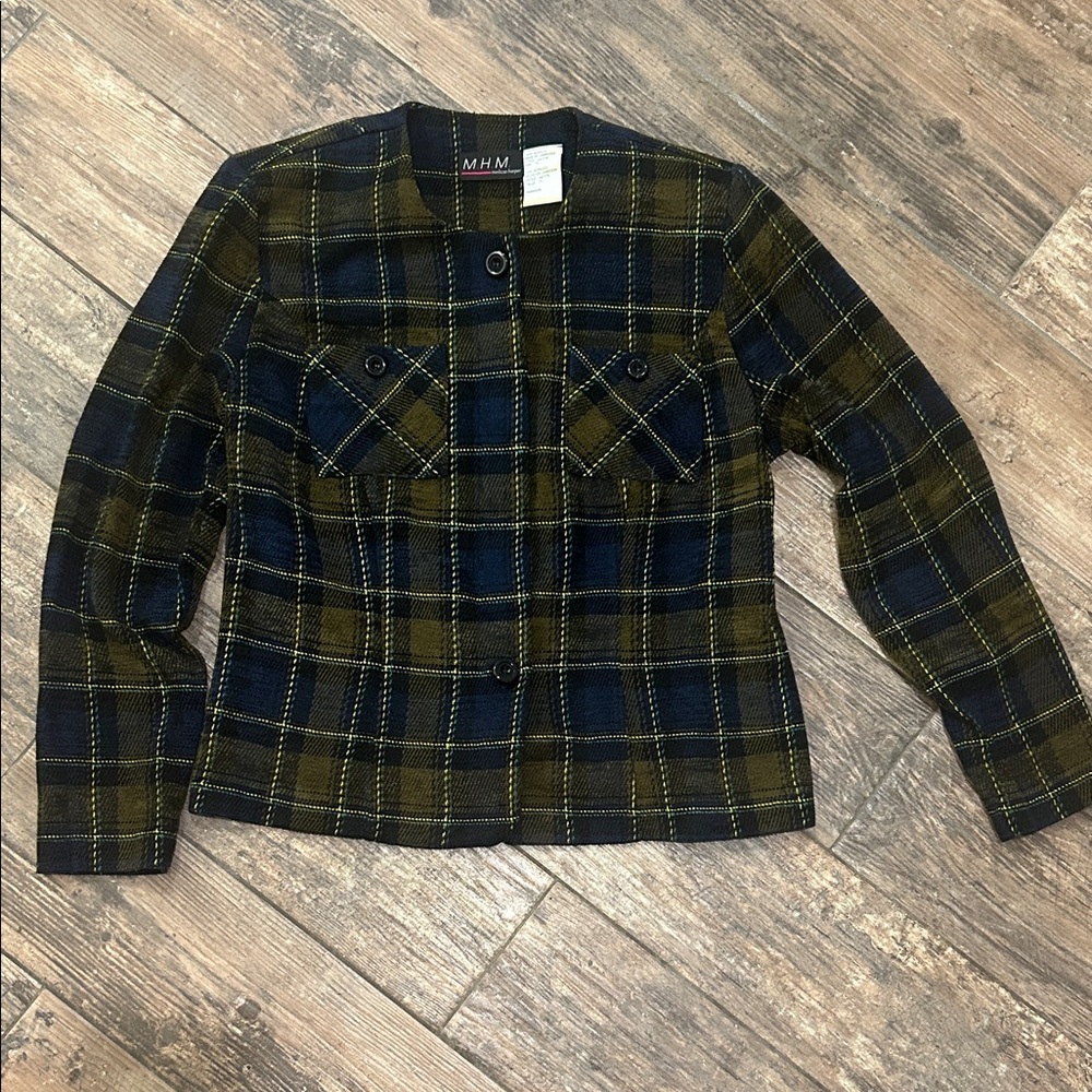 Vintage Melissa Harper Women's Checkered Blazer
